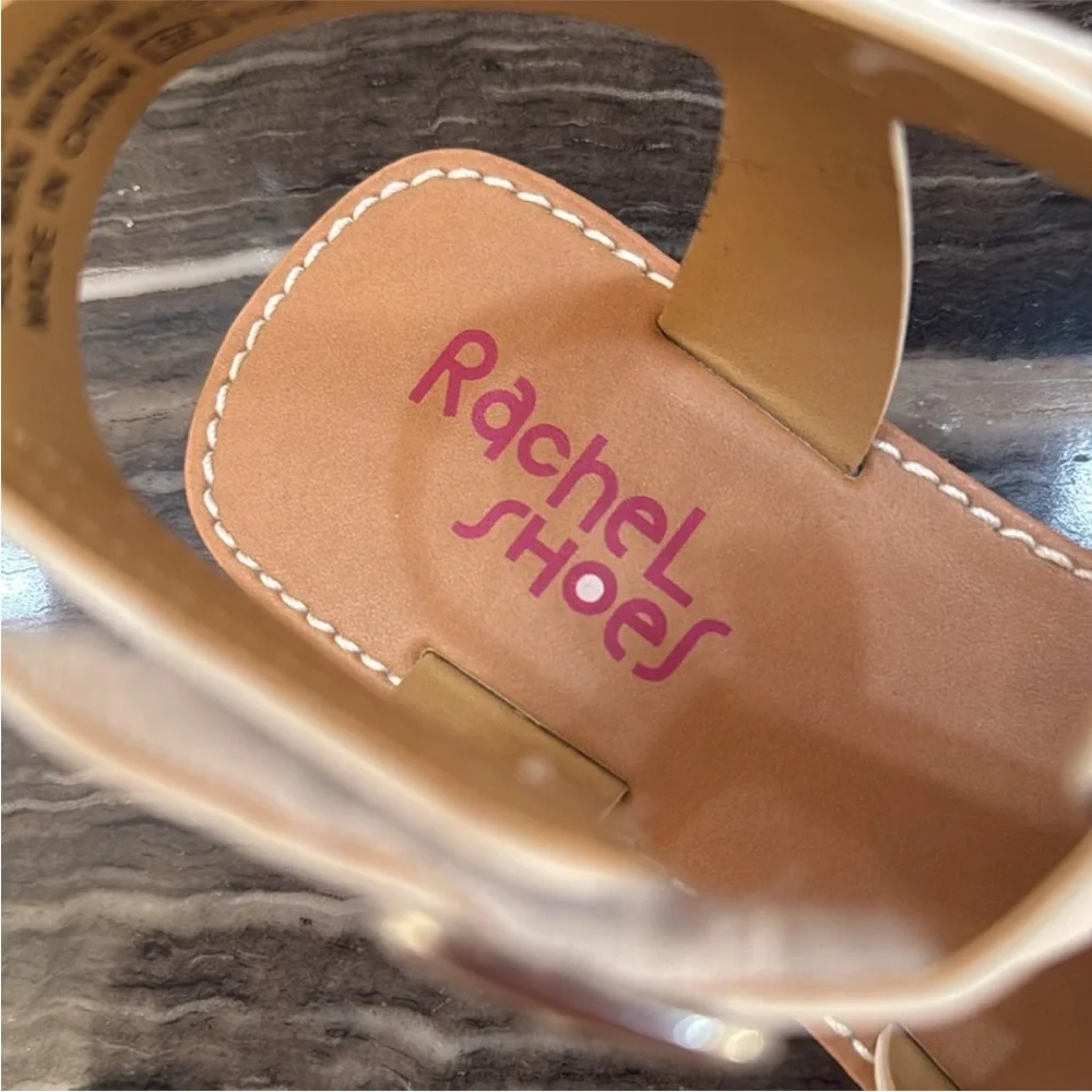 Rachel White Butterfly and Laser Cut Design Sandals NEW